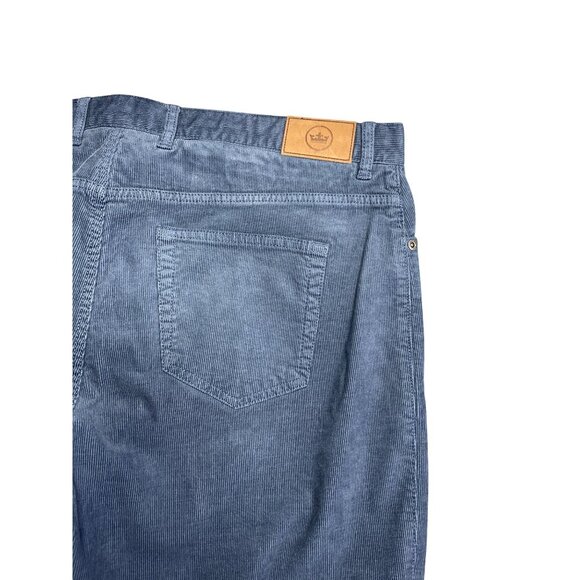 Peter Millar Mens Corduroy Pants 36x33 Blue Classic Fit Soft Cotton Blend Comfor - Picture 8 of 8
